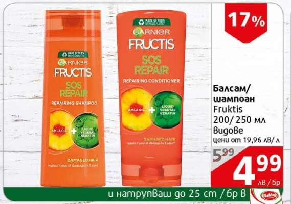 Балсам/шампоан Fruktis