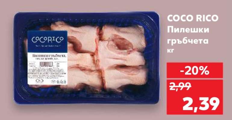 COCO RICO Пилешки гръбчета кг
