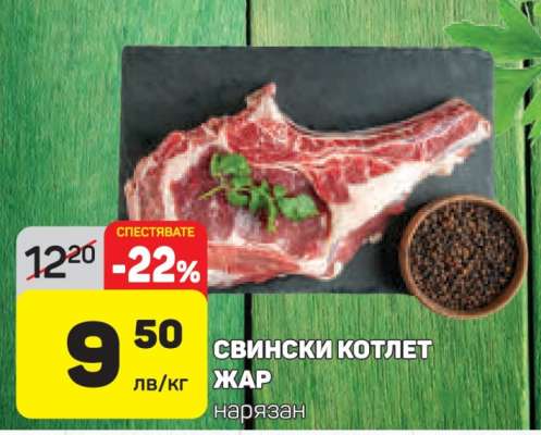 Свински котлет жар нарязан