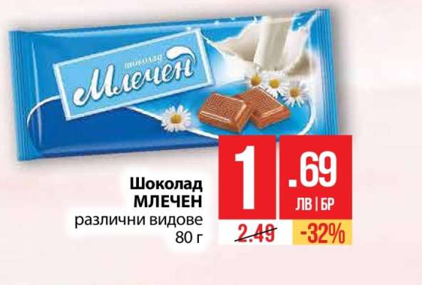 Шоколад млечен