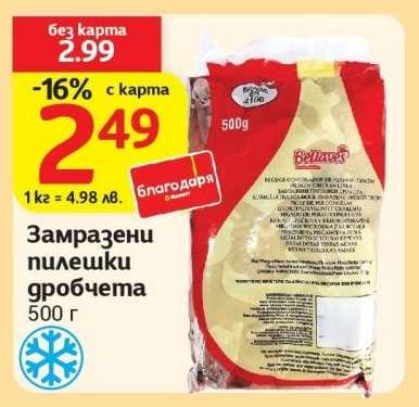 Замразени пилешки дробчета