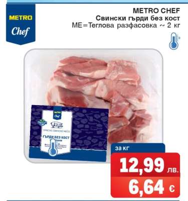 Свински гърди без кост