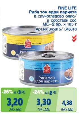 FINE LIFE Риба тон едри парчета