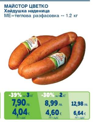 МАЙСТОР ЦВЕТКО Хайдушка наденица