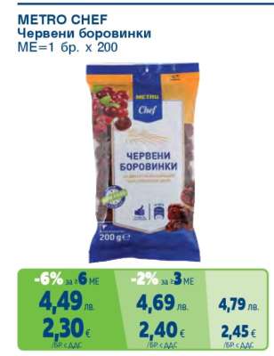 METRO CHEF Червени боровинки