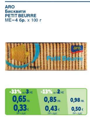 ARO БИСКВИТИ PETIT BEURRE