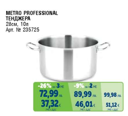 METRO PROFESSIONAL ТЕНДЖЕРА