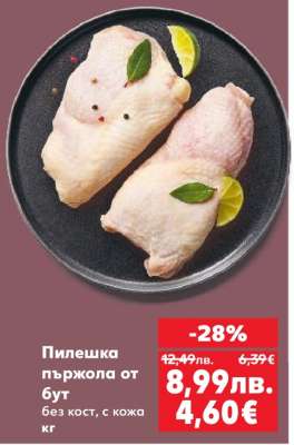 Пилешка пържола от бут