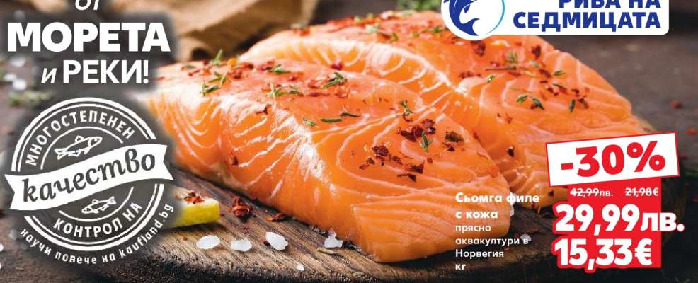 Сьомга филе с кожа