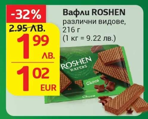 Вафли ROSHEN