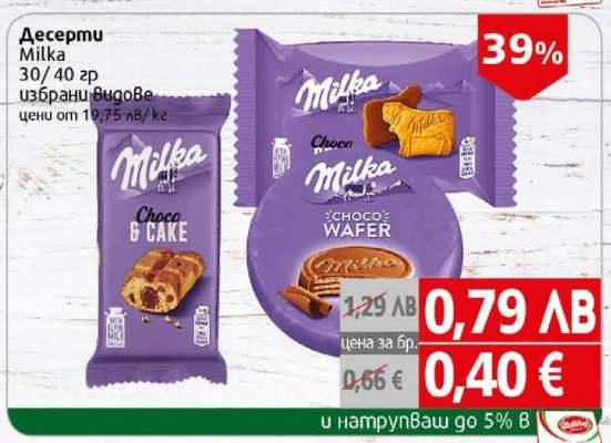Десерти Milka