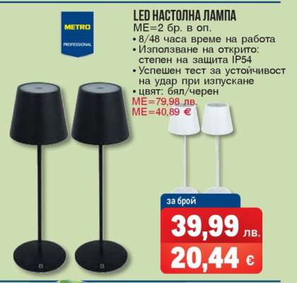 LED настолна лампа