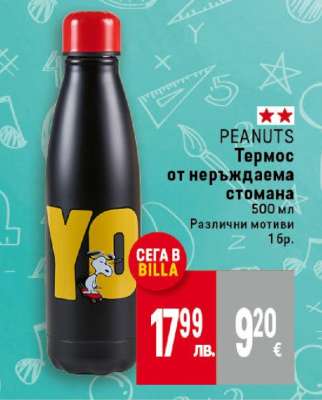 PEANUTS Термос от неръждаема стомана