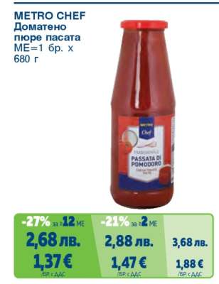 METRO CHEF Доматено пюре пасата