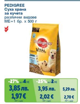 PEDIGREE Суха храна за кучета