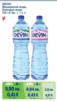 DEVIN Минерална вода, Изворна вода