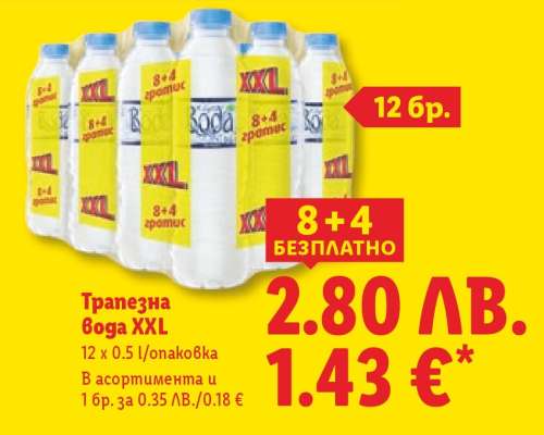 Трапезна вода XXL