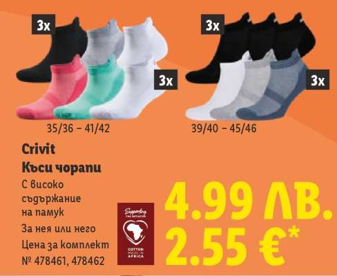 CRIVIT Къси чорапи