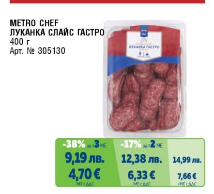 METRO CHEF ЛУКАНКА СЛАЙС ГАСТРО