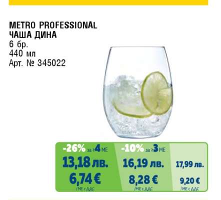 METRO PROFESSIONAL ЧАША ДИНА