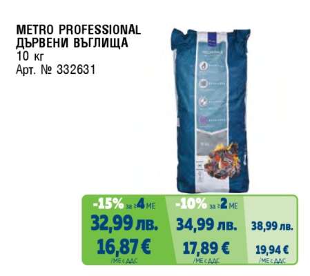 METRO PROFESSIONAL ДЪРВЕНИ ВЪГЛИЩА