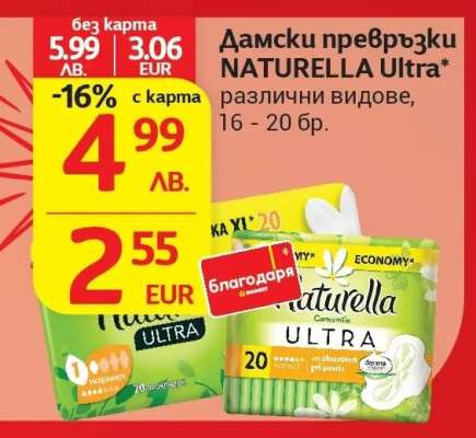 Дамски превръзки NATURELLA Ultra