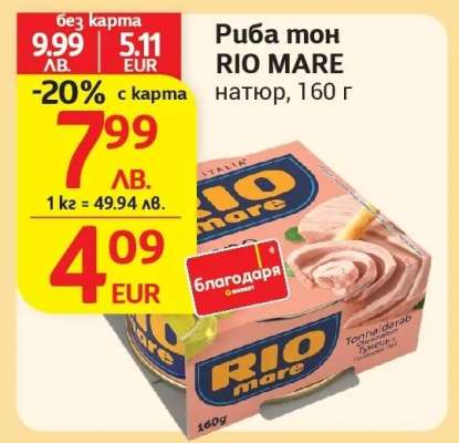 Риба тон RIO MARE