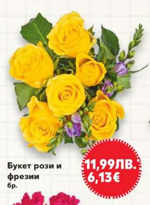 Букет рози и фрезии