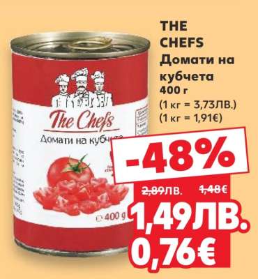 THE CHEFS Домати на кубчета