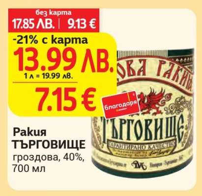 Ракия ТЪРГОВИЩЕ