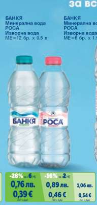 БАНКЯ Минерална вода: РОСА