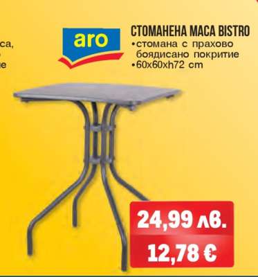 СТОМАНЕНА МАСА BISTRO