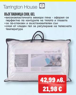 ВЪЗГЛАВНИЦА COOL GEL
