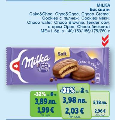 MILKA Бисквити