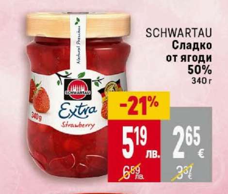 SCHWARTAU Сладко от ягоди 50%