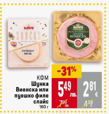 КФМ Шунка Виенска или пуешко филе слайс