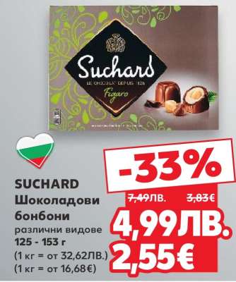 Suchard Шоколадови бонбони