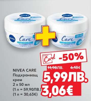 NIVEA Care Подхранващ крем