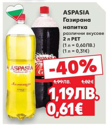 ASPASIA Газирана напитка