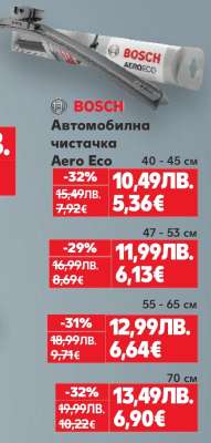 BOSCH Автомобилна чистачка Aero Eco 40 - 45 см