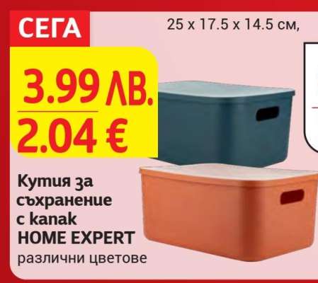 Кутия за съхранение с капак HOME EXPERT