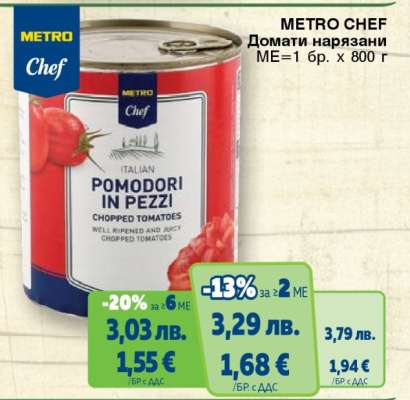 METRO CHEF Домати нарязани