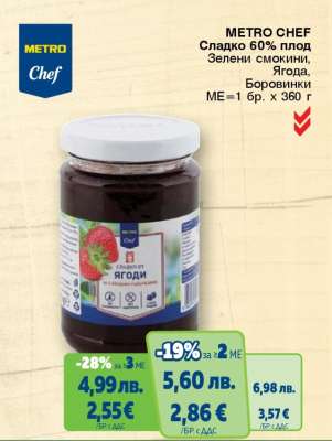METRO CHEF Сладко 60% плод