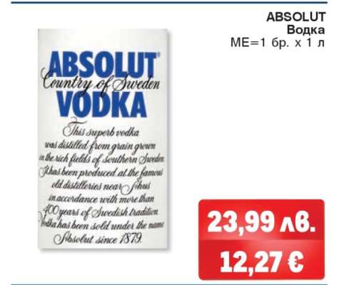 ABSOLUT Водка