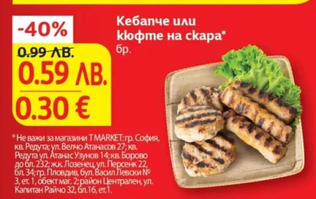 Кебапче или кюфте на скара