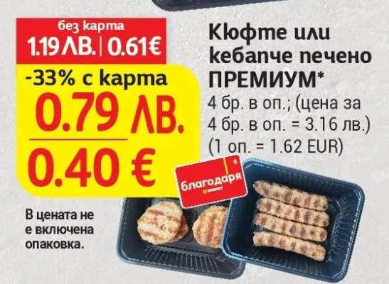 Кюфте или кебапче печено ПРЕМИУМ