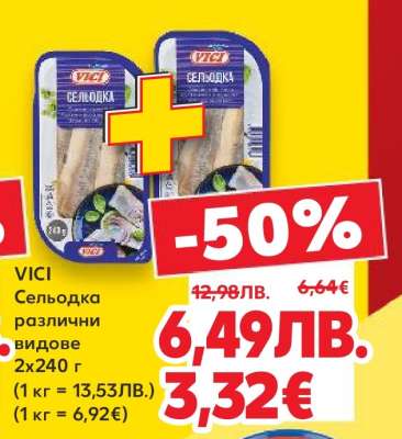 VICI Сельодка различни видове