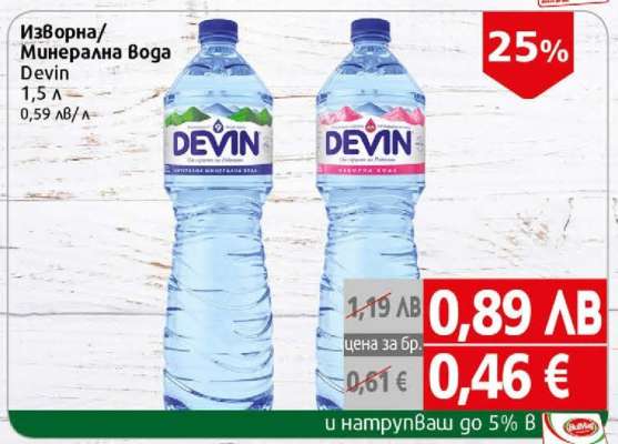 Изворна/Минерална Вода Devin