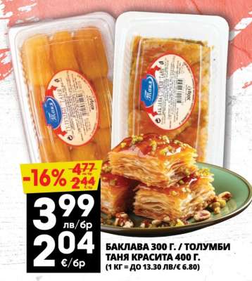 Баклава 300 г. / Толумби Таня Красита 400 г.