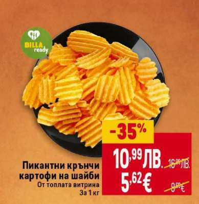 Пикантни кръгчни картофи на шайби